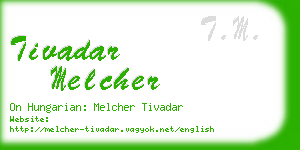 tivadar melcher business card